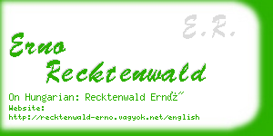 erno recktenwald business card